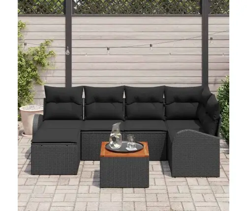 Aia Diivanikomplekt 7 Pcs Must Polürooster