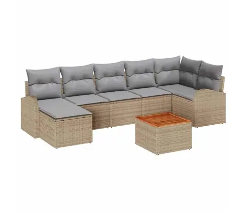 Aia Diivanikomplekt Padjaga 8 Pcs Beež Polürotang