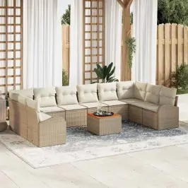 Aia Diivanikomplekt Padjaga 11 Pcs Beež Polürooster