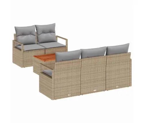 Aia Diivanikomplekt Padjaga 6 Pcs Beež Polürooster