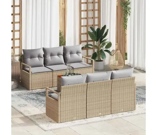 Aia Diivanikomplekt Padjaga 7 Pcs Beež Polürotang