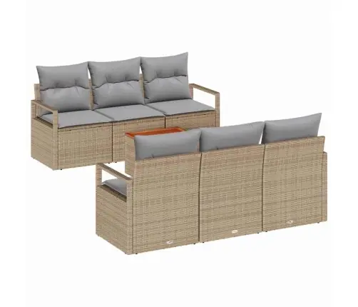 Aia Diivanikomplekt Padjaga 7 Pcs Beež Polürotang