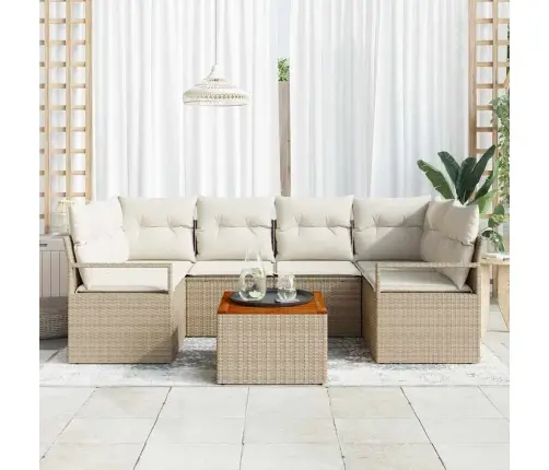 Aia Diivanikomplekt Padjaga 7 Pcs Beež Polürooster