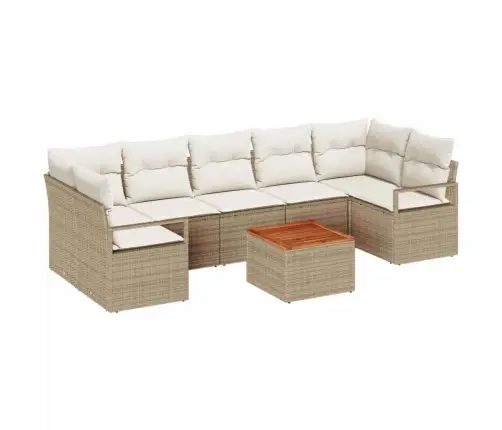 Aia Diivanikomplekt Padjaga 8 Pcs Beež Polürotang