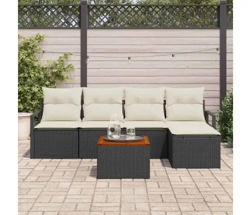 Aia Diivanikomplekt Padjaga 6 Pcs Must Polürooster