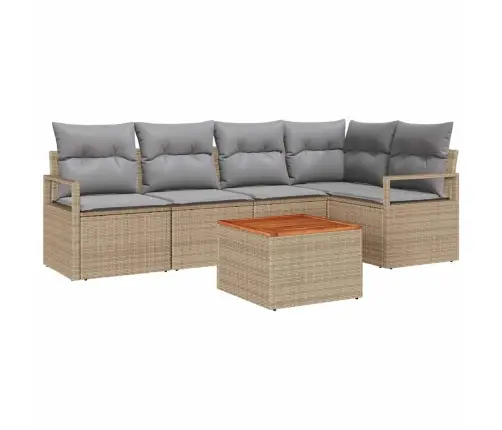 Aia Diivanikomplekt Padjaga 6 Pcs Beež Polürotang