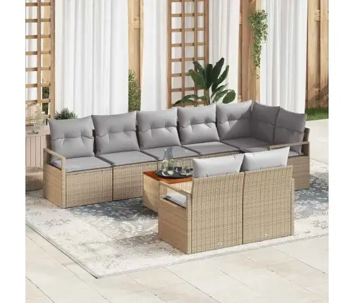 Aia Diivanikomplekt Padjaga 9 Pcs Beež Polürotang