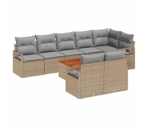 Aia Diivanikomplekt Padjaga 9 Pcs Beež Polürotang