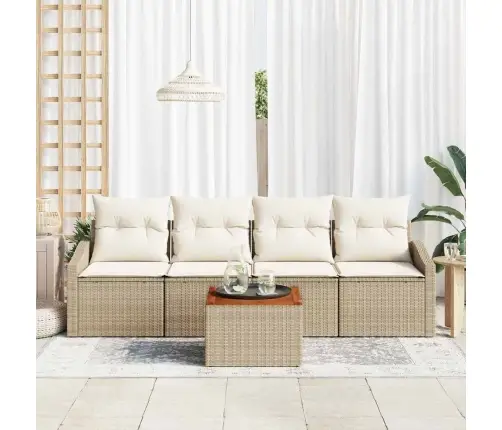 Aia Diivanikomplekt Padjaga 5 Pcs Beež Polürotang