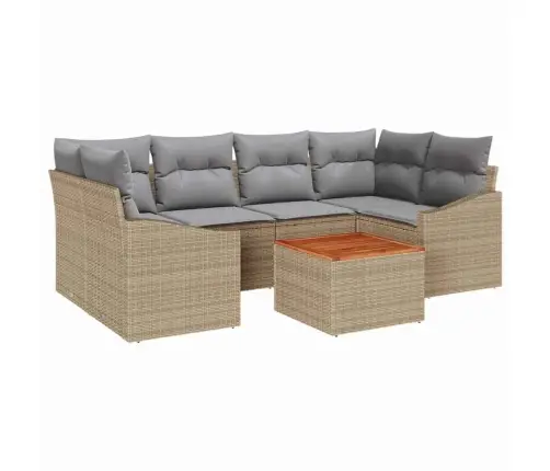 Aia Diivanikomplekt Padjaga 7 Pcs Beež Polürotang