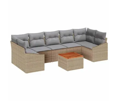 Aia Diivanikomplekt Padjaga 8 Pcs Beež Polürotang