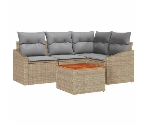 Aia Diivanikomplekt Padjaga 5 Pcs Beež Polürotang