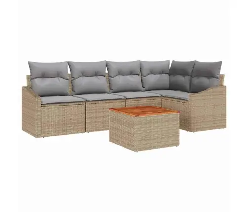 Aia Diivanikomplekt Padjaga 6 Pcs Beež Polürotang