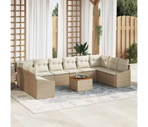 Aia Diivanikomplekt Padjaga 11 Pcs Beež Polürotang