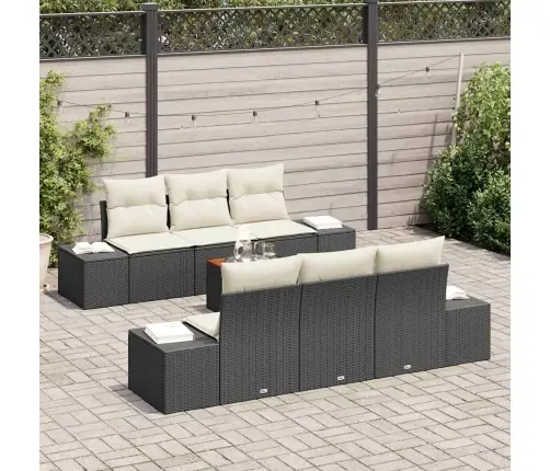 7 Daļu Dārza Dīvānu Komplekts Ar Spilveniem Vidaxl