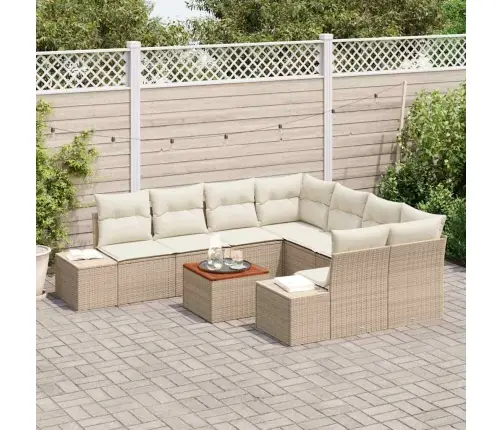 Aia Diivanikomplekt Padjaga 9 Pcs Beež Polürotang