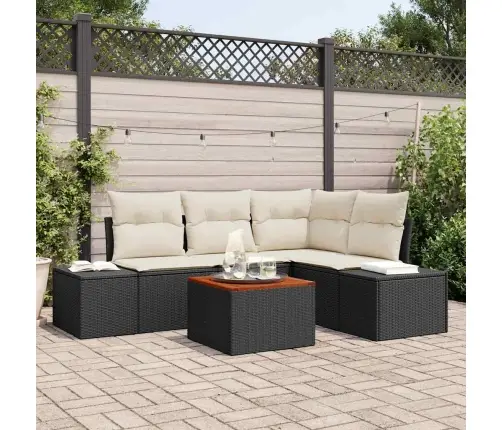 Aia Diivanikomplekt Padjaga 5 Pcs Must Polürotang