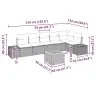 7 Daļu Dārza Dīvānu Komplekts Ar Spilveniem Bēšā Krāsā, Poliratanā, Akāciju Vidaxl