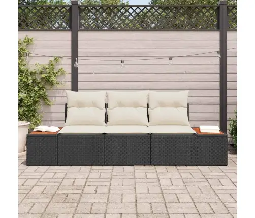 Aia Diivanikomplekt Padjaga 3 Pcs Must Polürotang