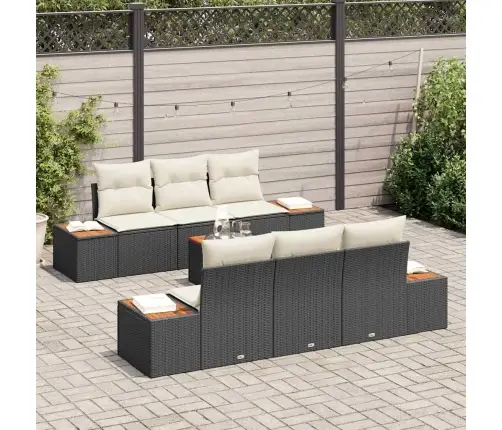 Aia Diivanikomplekt Padjaga 7 Pcs Must Polürooster