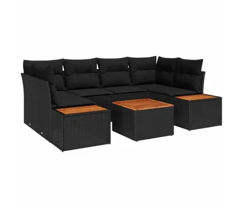 Aia Diivanikomplekt Padjaga 6 Pcs Must Polürooster