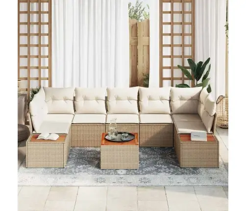 Aia Diivanikomplekt Padjaga 8 Pcs Beež Polürooster