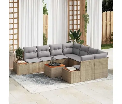 Aia Diivanikomplekt Padjaga 9 Pcs Beež Polürooster