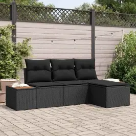 Ar Spilvenu Regulējams 4 Pcs Melna Vidaxl