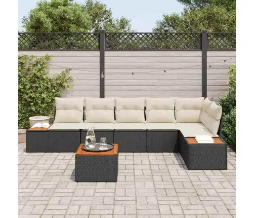 7 Gabalu Dārza Dīvānu Komplekts Ar Spilveniem Melns Poli Rotangpalma Akācija Vidaxl 7 Gabalu Dārza Dīvānu Komplekts Ar Spilveniem Melns Poli Rotangpalma Akācija Vidaxl