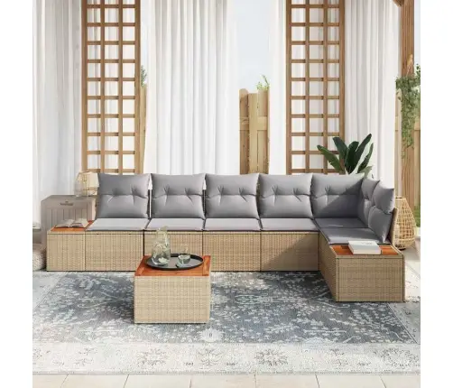 Aia Diivanikomplekt Padjaga 7 Pcs Beež Polürooster