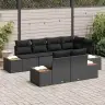 Aia Diivanikomplekt Padjaga 7 Pcs Must Polürooster