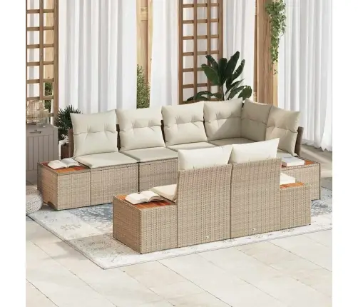 Aia Diivanikomplekt Padjaga 7 Pcs Beež Polürotang