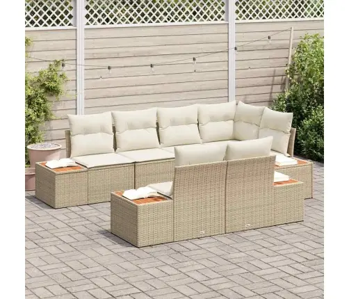 Aia Diivanikomplekt Padjaga 7 Pcs Beež Polürotang