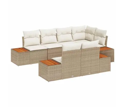 Aia Diivanikomplekt Padjaga 7 Pcs Beež Polürotang