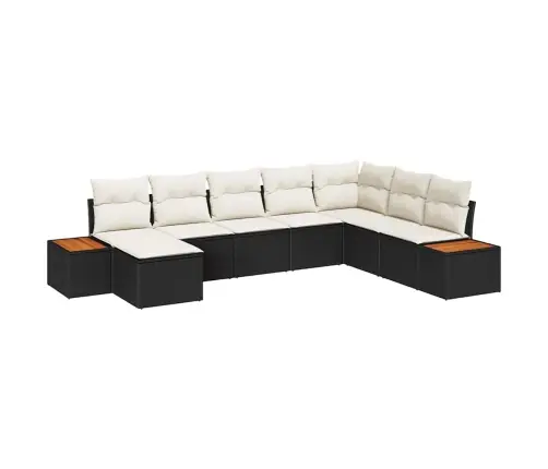 Aia Diivanikomplekt Padjaga 8 Pcs Must Polürooster