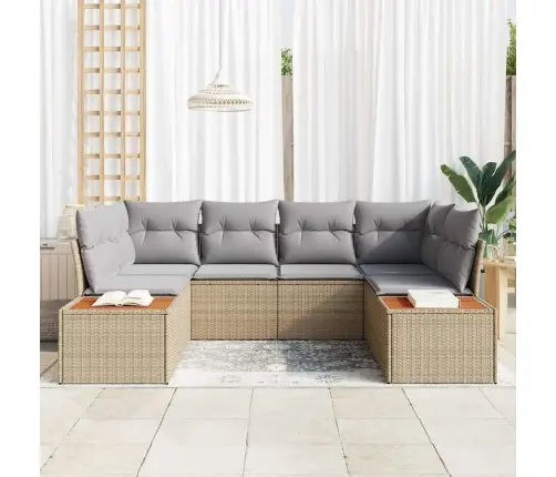Aia Diivanikomplekt Padjaga 6 Pcs Beež Polürotang