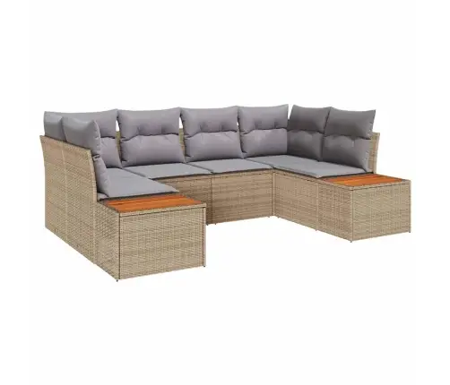Aia Diivanikomplekt Padjaga 6 Pcs Beež Polürotang