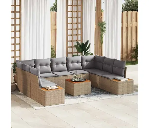 Aia Diivanikomplekt Padjaga 10 Pcs Beež Polürooster