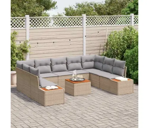 Aia Diivanikomplekt Padjaga 10 Pcs Beež Polürooster