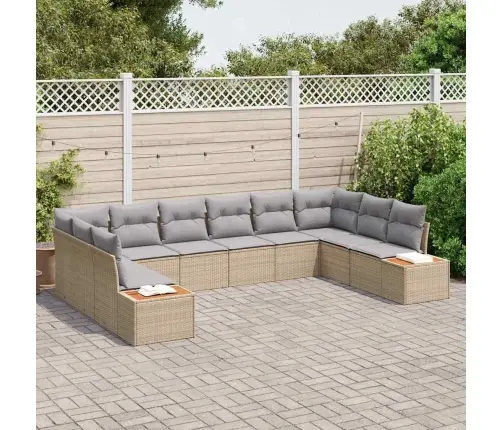 Aia Diivanikomplekt Padjaga 10 Pcs Beež Polürotang