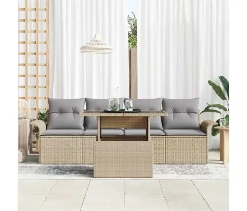 Aia Diivanikomplekt Padjaga 5 Pcs Beež Polürotang