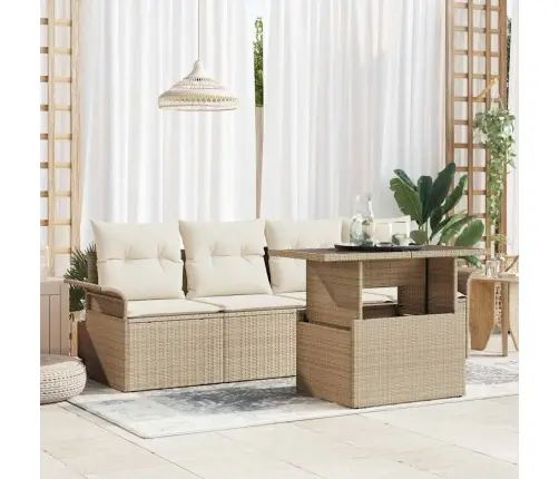 Aia Diivanikomplekt Padjaga 5 Pcs Beež Polürotang