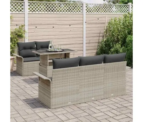 Aia Diivanikomplekt Padjaga 6 Pcs Helehall Polürotang