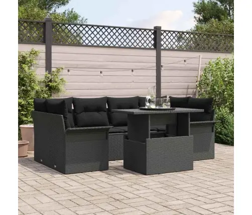 7 Daļu Dārza Dīvāna Komplekts Ar Spilveniem Vidaxl