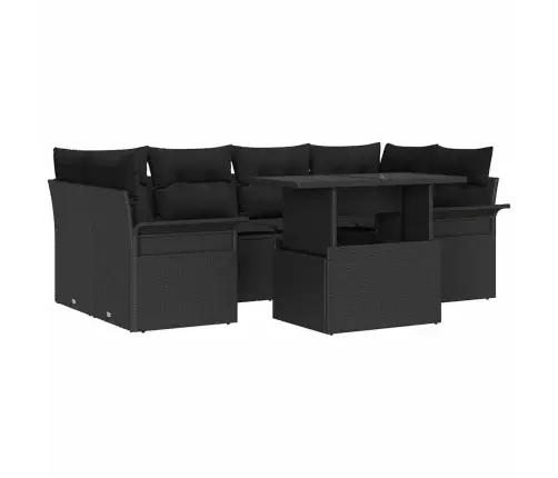 7 Daļu Dārza Dīvāna Komplekts Ar Spilveniem Vidaxl