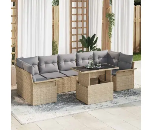 Aia Diivanikomplekt Padjaga 8 Pcs Beež Polürooster