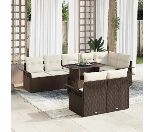 Aia Diivanikomplekt Padjaga 9 Pcs Pruun Polürooster