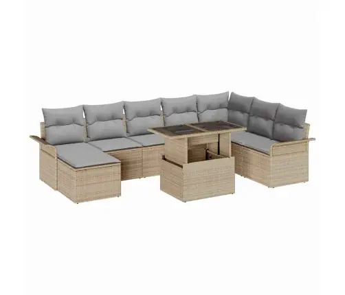 Aia Diivanikomplekt Padjaga 9 Pcs Beež Polürotang