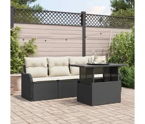 Aia Diivanikomplekt Padjaga 5 Pcs Must Polürooster