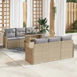 Aia Diivanikomplekt Padjaga 7 Pcs Beež Polürooster